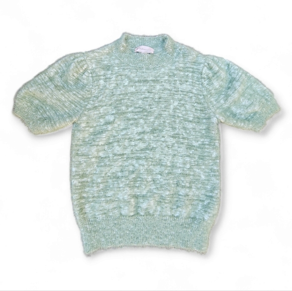 NWT Philosophy Women's Short Sleeve Fuzzy Soft Pullover,  Sage Color, Size M - Picture 5 of 9